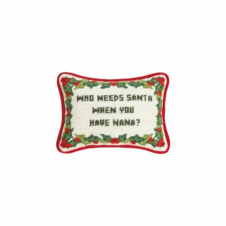 PUESTA EN ESCENA 6.5 x 9 in. Who Needs Santa Needlepoint Pillow, 2PK PU3678870